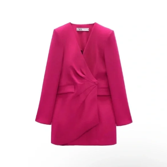 Zara Dresses Zara Draped Blazer Dress Poshmark
